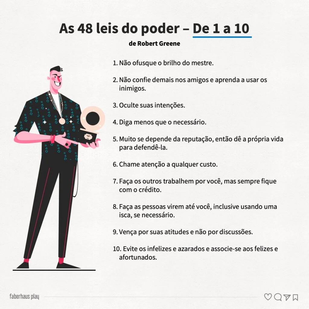 As 48 leis do poder de Robert Greene 1 - De1 a 10