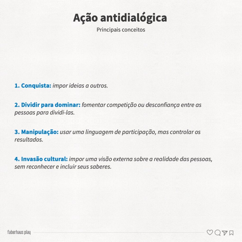 Ação antidialógica conceitos B