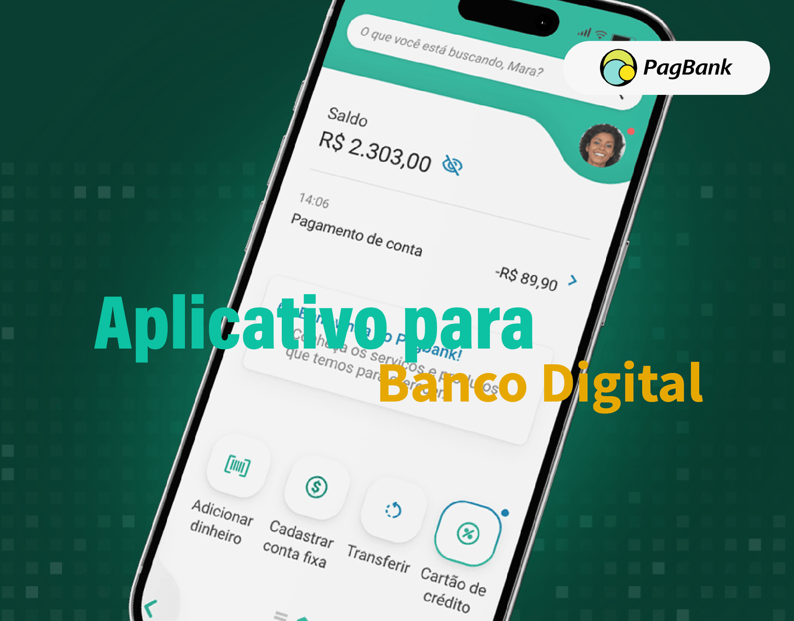 Aplicativo de banco digital Capa b