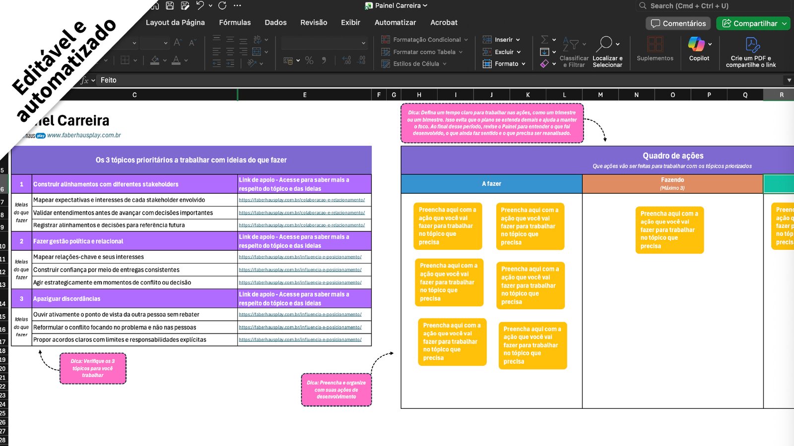 Painel Carreira Sistema 3