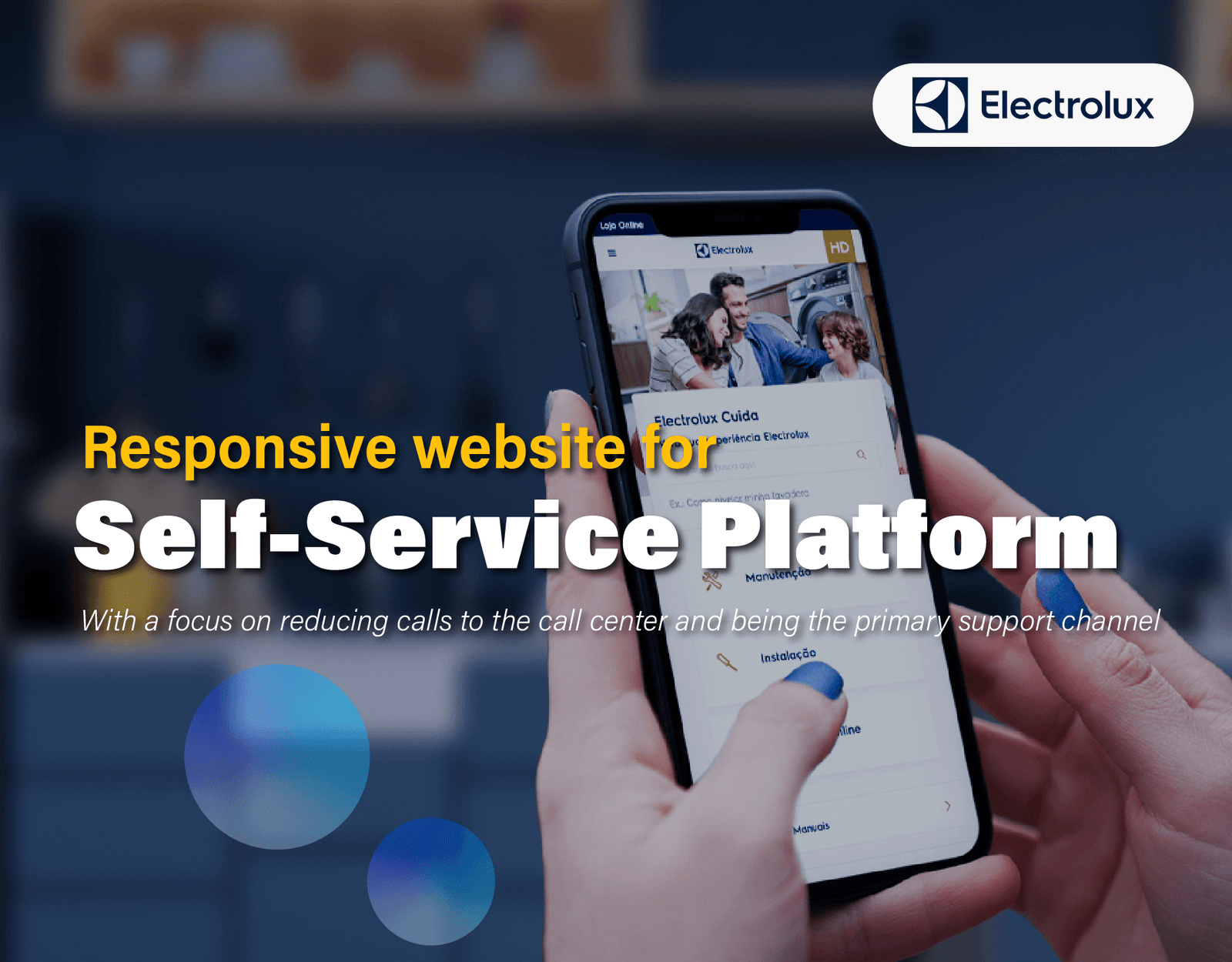 Responsive website for self-service platform cover