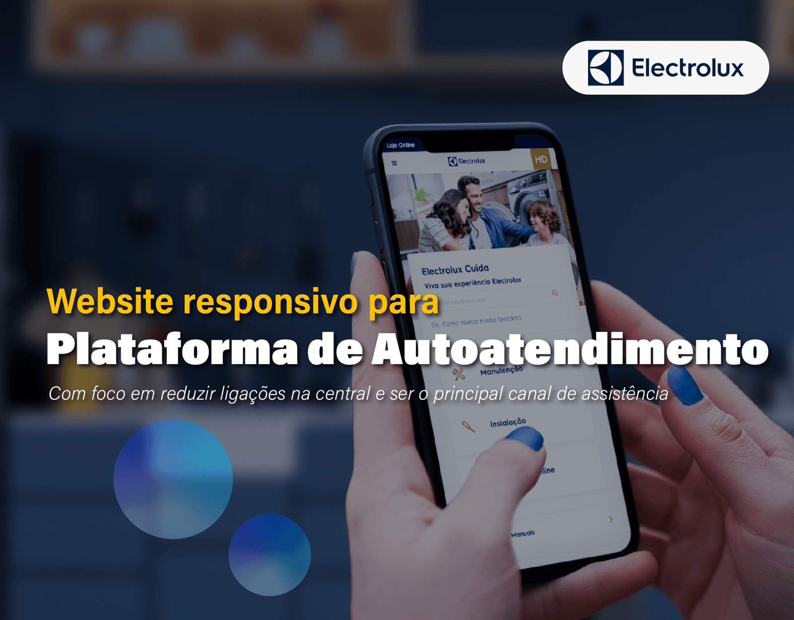 Website responsivo para plataforma de autoatendimento capa