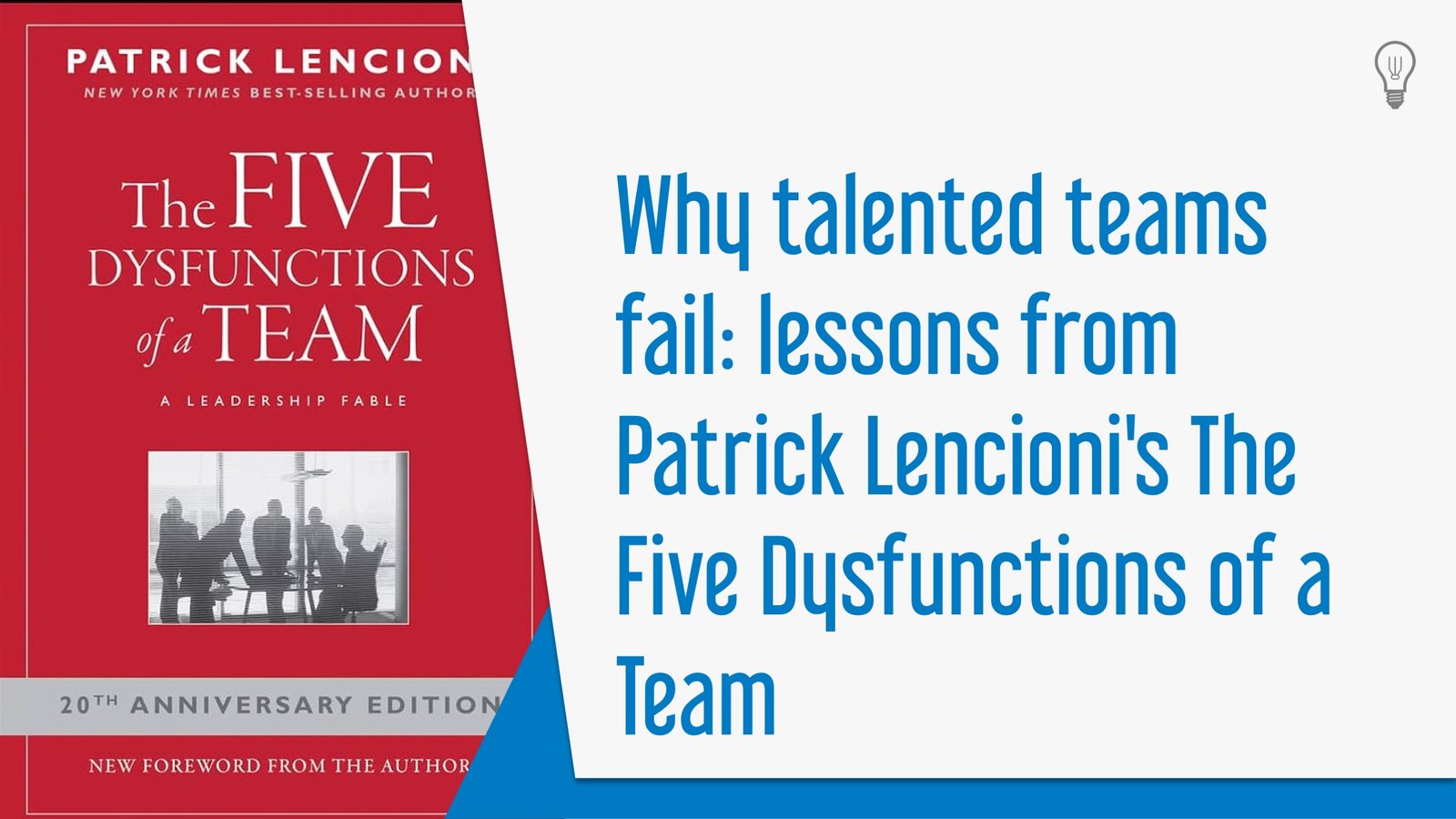 The Five Dysfunctions of a Team Cover