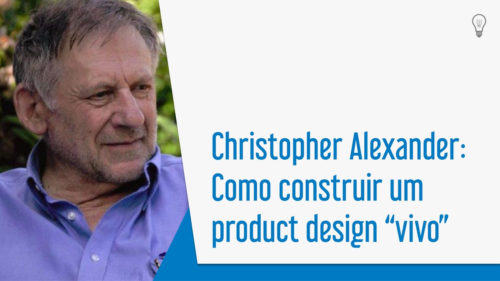 Christopher Alexander e o product design vivo Capa
